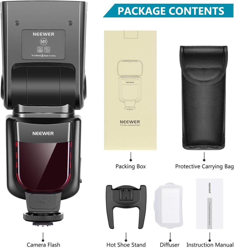 NEEWER NW-670 TTL Vaku LCD Kijelzővel Canon DSLR Fényképezőgépekhez - Speedlite Blitz Hot Shoe Csatlakozással