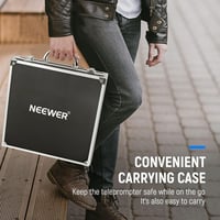 NEEWER X12 Aluminium Teleprompter Távirányítóval és App Vezérléssel, Tablet és Okostelefon Kompatibilis 8
