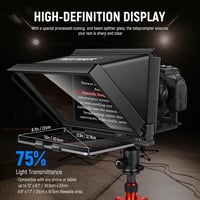 NEEWER X12 Aluminium Teleprompter Távirányítóval és App Vezérléssel, Tablet és Okostelefon Kompatibilis 3