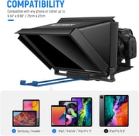 NEEWER X12 Aluminium Teleprompter Távirányítóval és App Vezérléssel, Tablet és Okostelefon Kompatibilis 9