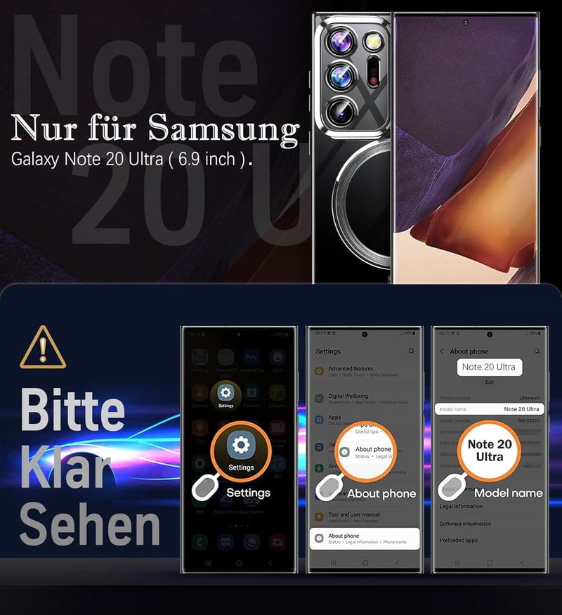 Neivi Samsung Galaxy Note 20 Ultra MagSafe tok, kameravédelem, ütésálló, katonai védelemmel