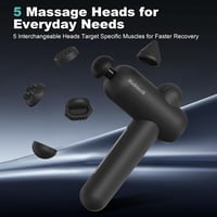 Nekteck Mini masszázspisztoly mélyszöveti, 5 masszázsfejjel, hordozótáskával 4