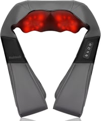 Nekteck Shiatsu masážny prístroj na krk a chrbát s funkciou vyhrievania, elektrický 3D masážny vankúš na miesenie krku, chrbta, ramien, úľava od bolesti 1