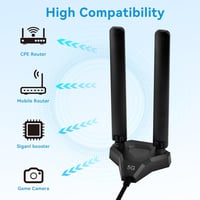 Nelawya 4G LTE antenna SMA/TS9 csatlakozóval, 10-12 dBi, kültéri 6