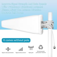 Nelawya 5G/4G LTE Kültéri Antenna MIMO 698-3800MHz 12dBi SMA/TS9 10m Kábellel 5