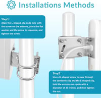 Nelawya 5G/4G LTE Kültéri Antenna MIMO 698-3800MHz 12dBi SMA/TS9 10m Kábellel 7