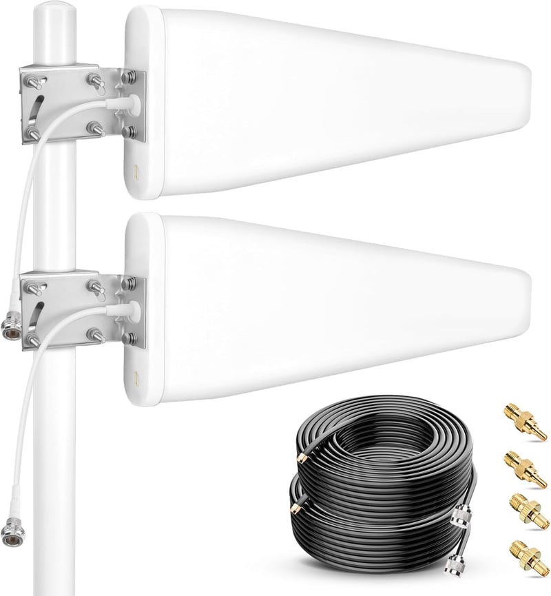 Nelawya 5G/4G LTE Kültéri Antenna MIMO 698-3800MHz 12dBi SMA/TS9 10m Kábellel