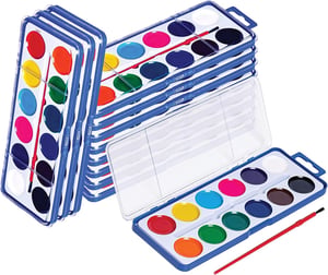 Neliblu set vodenih boja za djecu - 12 boja, s kistom