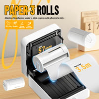 Samolepiaci termopapier do mini tlačiarne Nelko PM230, biely, 54 mm x 3,5 m, 3 ks – na fotografie, štúdium a poznámky 2