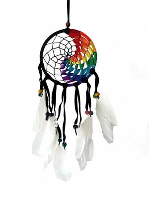 NELUHA Hvatač snova Yin Yang crni 12 cm: 3x hvatač snova