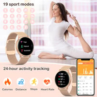 Nemheng Női Okosóra 1.32" Érintőkijelzővel - Bluetooth Hívás, IP67 Vízálló Fitneszkövető, Alvásfigyelő, Pulzusmérő, Vérnyomásmérő, 19 Sportm 4