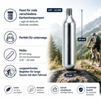 NEMT CO2 ampula s navojem 16g - pakiranje od 10 komada za zračne pumpe i minipumpe 3