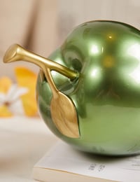 NENBOLEC Zöld alma absztrakt modern szobor dekoráció 18 cm nappaliba hálószobába ajándéknak étkezőbe 5