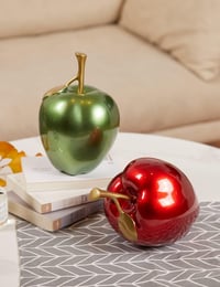 NENBOLEC Zöld alma absztrakt modern szobor dekoráció 18 cm nappaliba hálószobába ajándéknak étkezőbe 8