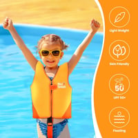 NEO-SPLASH Gyermek Úszódzseki 1-6 Éves Fiúknak és Lányoknak Állítható Biztonsági Szíjakkal - 1-3, KS Orange 2
