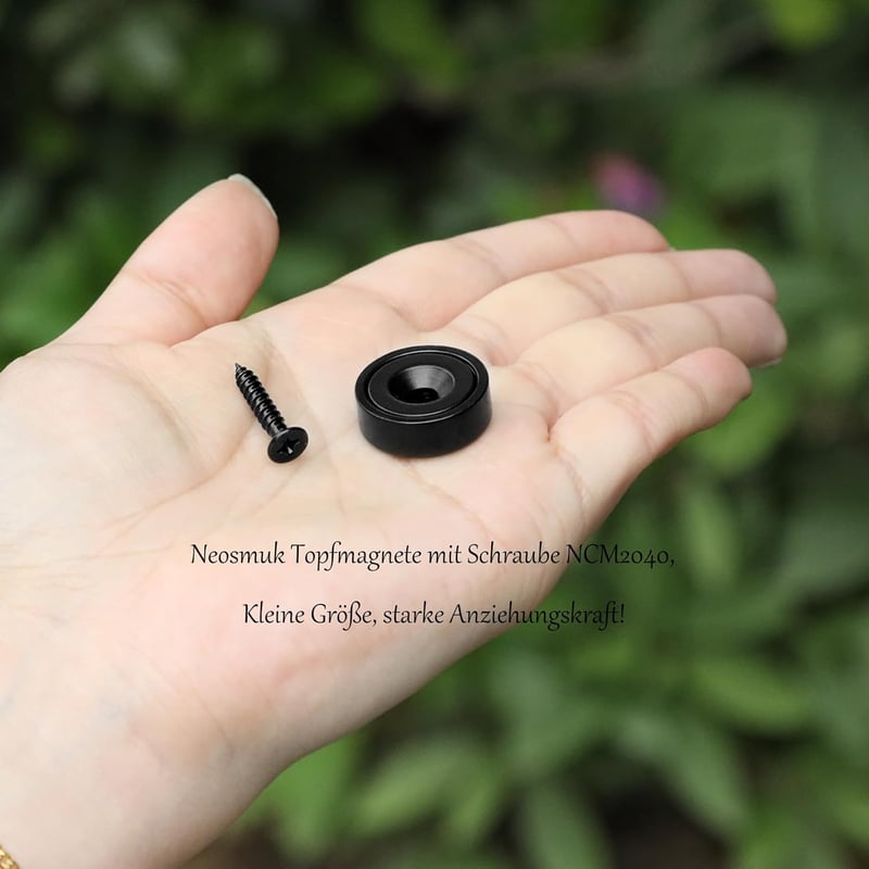 Neosmuk 20mm Neodímium Mágnes Fekete 4db - Fal, Tábla, Ajtó, Konyha, Iroda
