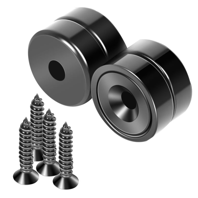 Neosmuk 20mm Neodímium Mágnes Fekete 4db - Fal, Tábla, Ajtó, Konyha, Iroda