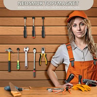 Neosmuk 20mm Neodímium Mágnes Fekete 4db - Fal, Tábla, Ajtó, Konyha, Iroda 2
