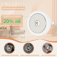 Neosmuk Mágneses akasztó kampó 47 kg-ig, neodímium mágnessel, fehér színben, szekrény és műhely rendszerezéshez, sátor, grillező és ruhákhoz 3