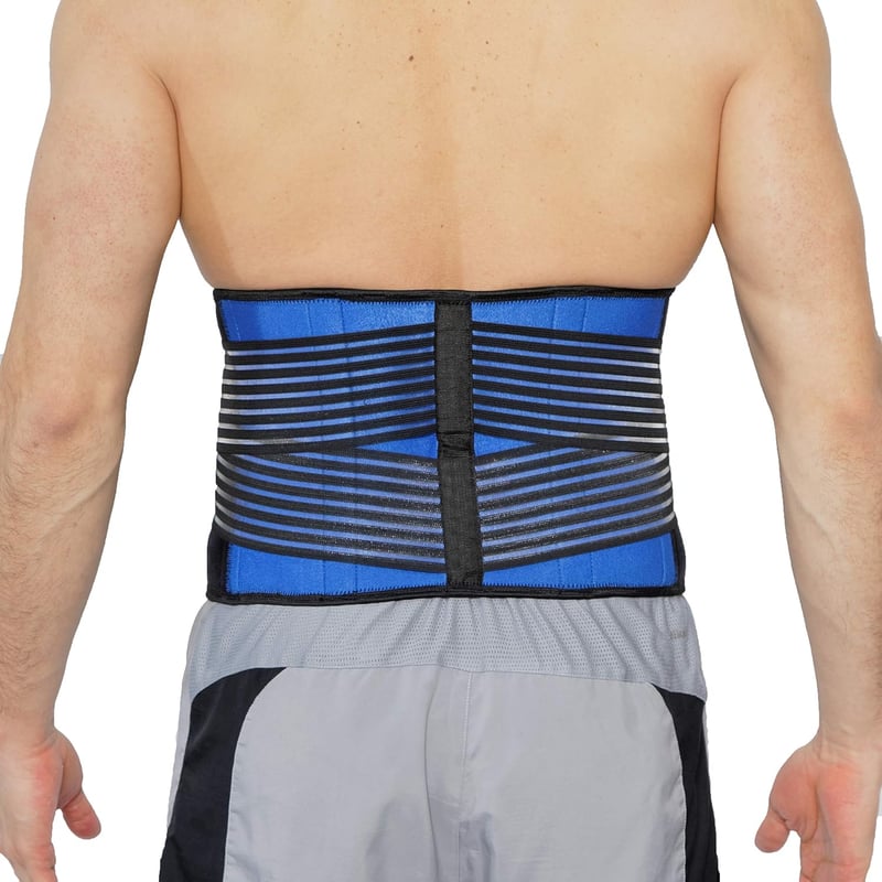 NEOtech Care neoprén hátbrace dupla pántokkal XXL fekete kompressziós