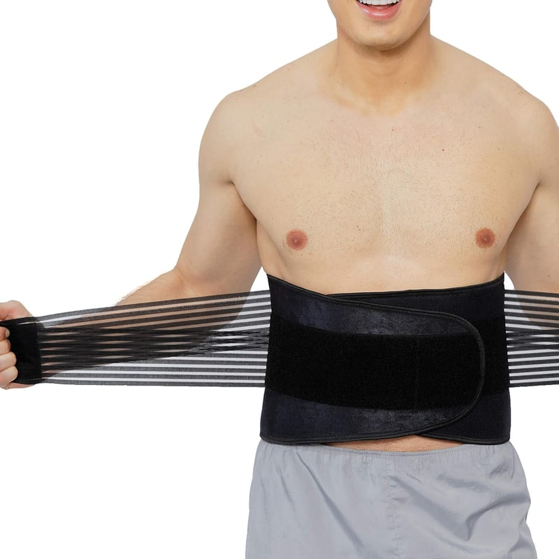 NEOtech Care neoprén hátbrace dupla pántokkal XXL fekete kompressziós