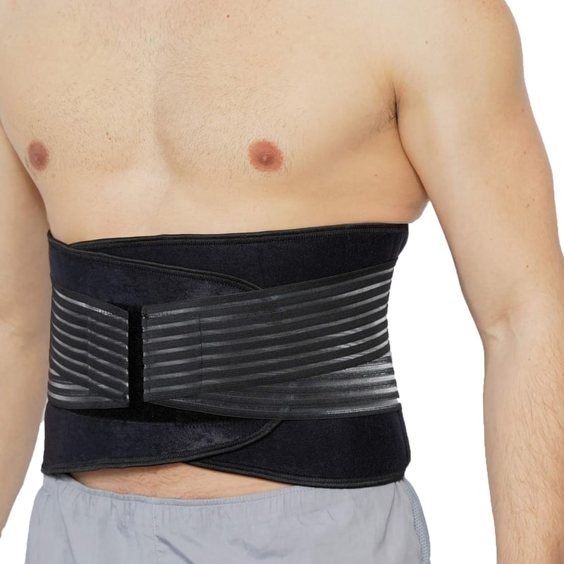 NEOtech Care neoprén hátbrace dupla pántokkal XXL fekete kompressziós