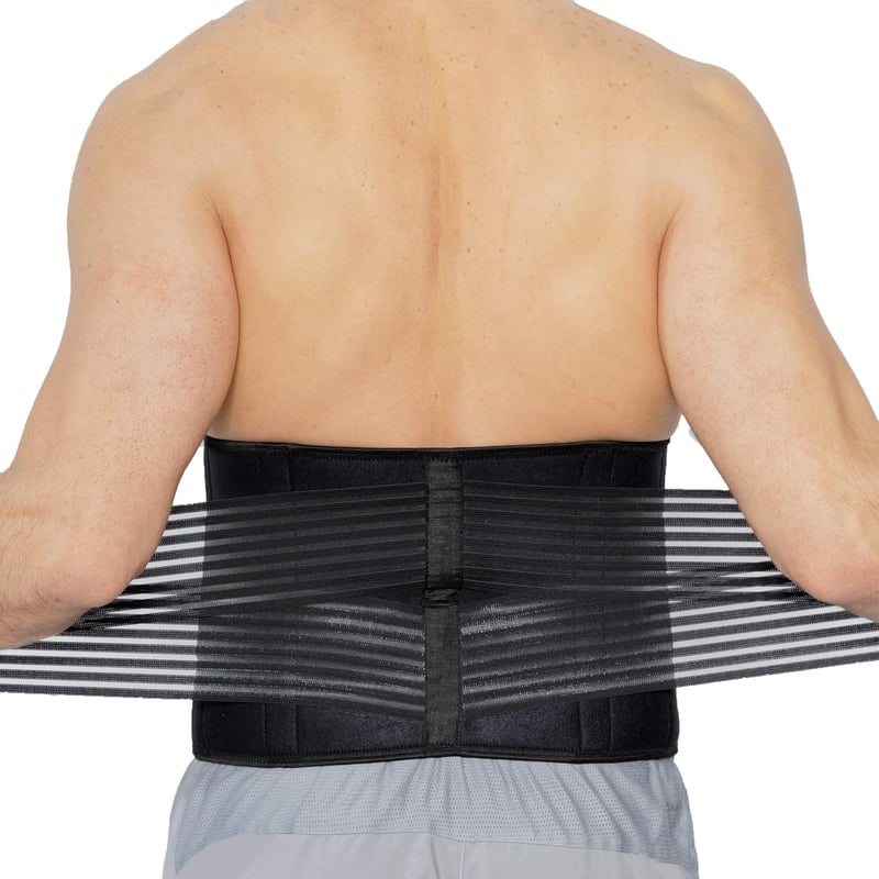 NEOtech Care neoprén hátbrace dupla pántokkal XXL fekete kompressziós
