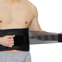 NEOtech Care neoprén hátbrace dupla pántokkal XXL fekete kompressziós 4