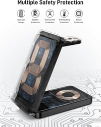 NeotrixQI 3 az 1-ben Indukciós Töltőállomás Google Pixel Watch 3/2, Pixel 10/9/9 Pro/8/8a/7 és Pixel Buds Pro 2 készülékekhez - Összecsukhat 4