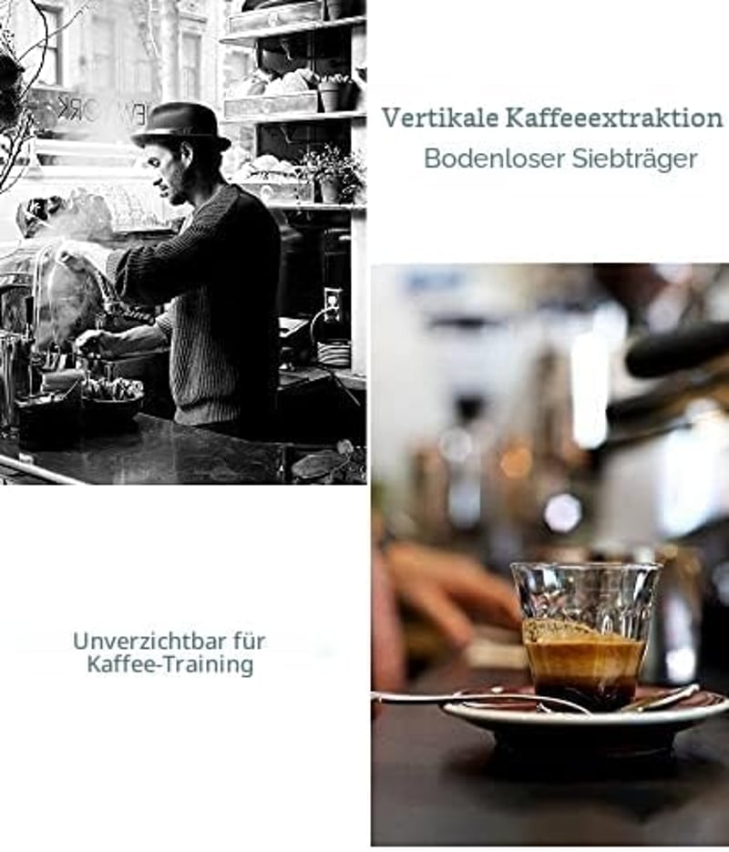 NEOUZA 51 mm bottomless espresso szűrőtartó rozsdamentes acél rozafaszínű nyéllel DeLonghi Dedica EC680 EC685 EC785 EC820 EC850 EC860 és Sme