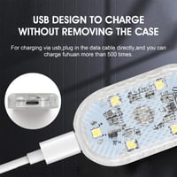 NEOVSUNY autós LED hangulatfény mágneses USB érintős, RGB 7 szín, tölthető - 4 db 6