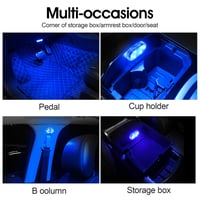 NEOVSUNY autós LED hangulatfény mágneses USB érintős, RGB 7 szín, tölthető - 4 db 7