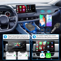 Adaptér NEOVSUNY Wireless CarPlay 2 v 1, bezdrôtový Android Auto a CarPlay adaptér do auta 2025, Plug and Play, kompatibilný od roku 2016 3