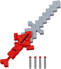 Nerf Minecraft Heartstealer Kard 4 Elite Habszivacs Lövedékkel - Puha Pengéjű Játékfegyver Gyerekeknek 8 Éves Kortól 1