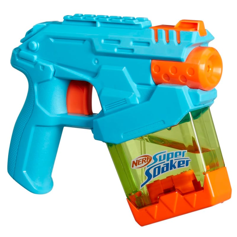 Vodná pištoľ Nerf Super Soaker Mini Dunk-Fill s nádržkou 100 ml, oranžovo-svetlomodrá, od 6 rokov