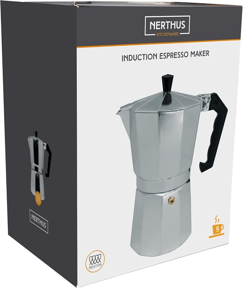 Nerthus FIH 835 Indukciós Moka Kanna 9 Csészés Espresso Főző
