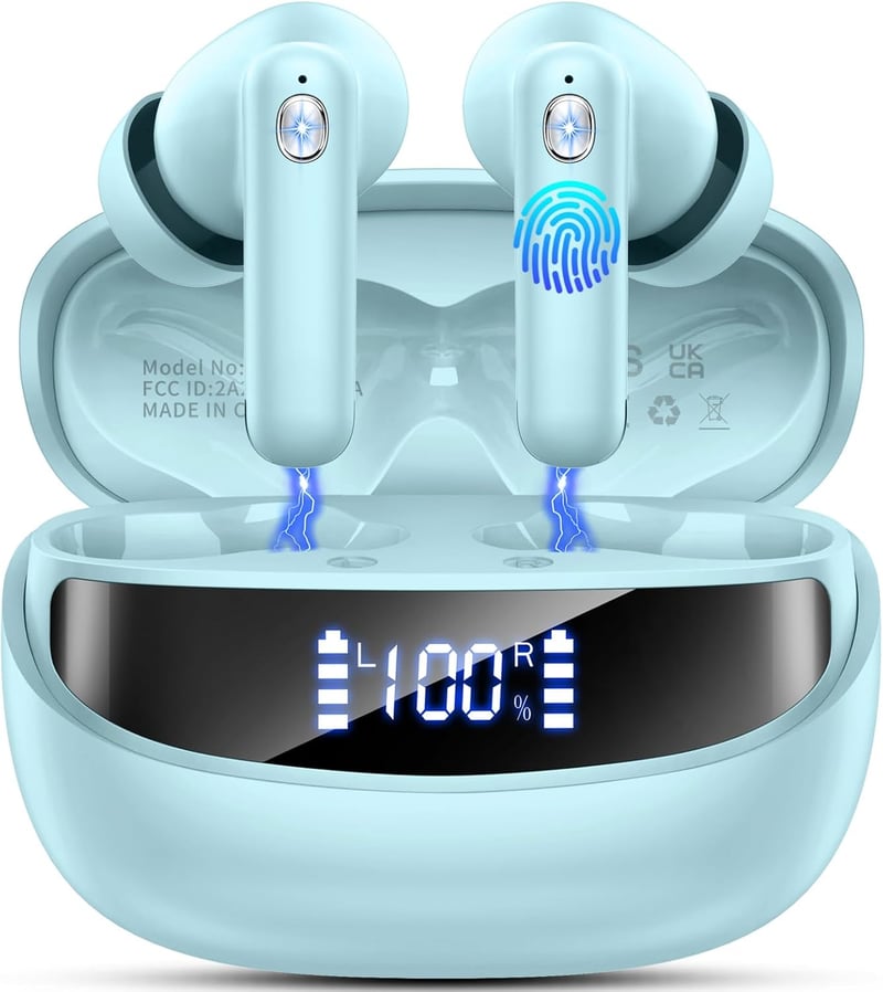 Nerunsa 2026 Bluetooth 5.4 HiFi sztereó fülhallgató ENC zajszűréssel, 50 óra üzemidő
