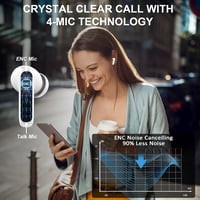 Nerunsa Bluetooth 5.4 sport fülhallgató ENC zajszűrővel, IP7, 50 óra lejátszás 5