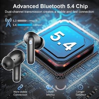 Nerunsa Bluetooth 5.4 in-ear fülhallgató HiFi, 50 óra üzemidő, IP7, LED kijelző 2
