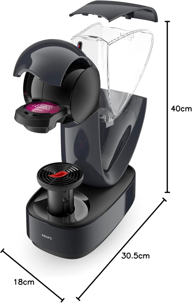 Nescafé Dolce Gusto Infinissima KP1705 kapszulás kávéfőző 15 bar nyomás - Cosmic Grey, Single
