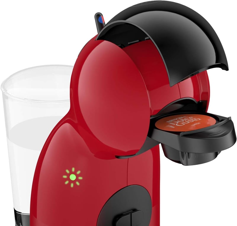 NESCAFÉ Dolce Gusto Krups Piccolo XS Kapszulás Kávéfőző - Kompakt, 0,8L, Automata Kikapcsolás, Hideg-Meleg Italokhoz, Piros/Fekete, KP1A35
