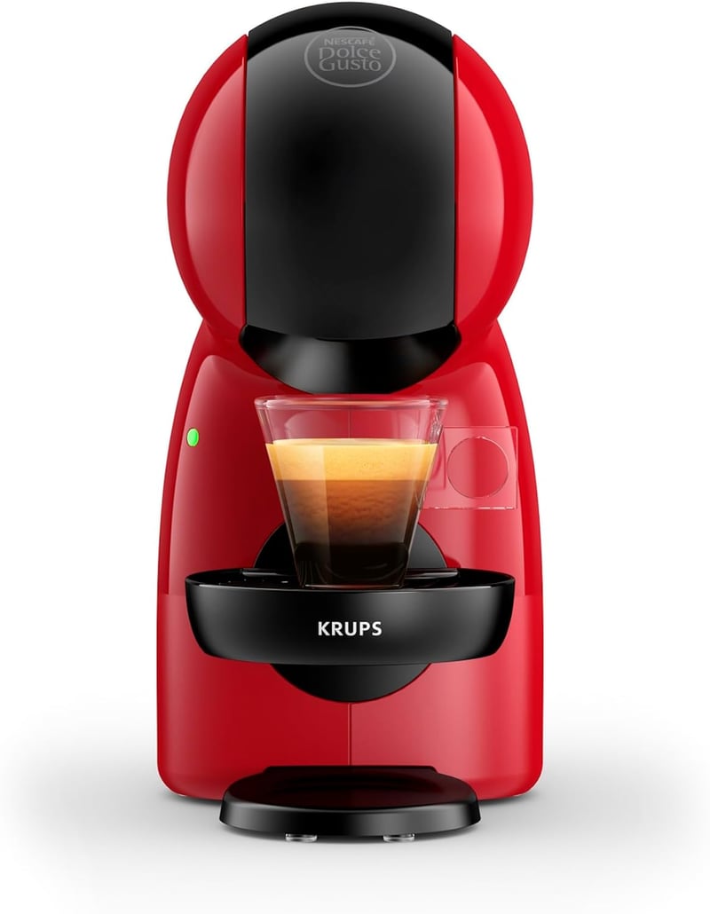 NESCAFÉ Dolce Gusto Krups Piccolo XS Kapszulás Kávéfőző - Kompakt, 0,8L, Automata Kikapcsolás, Hideg-Meleg Italokhoz, Piros/Fekete, KP1A35