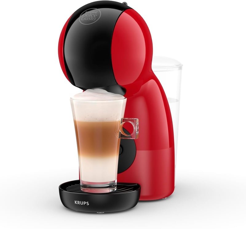 NESCAFÉ Dolce Gusto Krups Piccolo XS Kapszulás Kávéfőző - Kompakt, 0,8L, Automata Kikapcsolás, Hideg-Meleg Italokhoz, Piros/Fekete, KP1A35