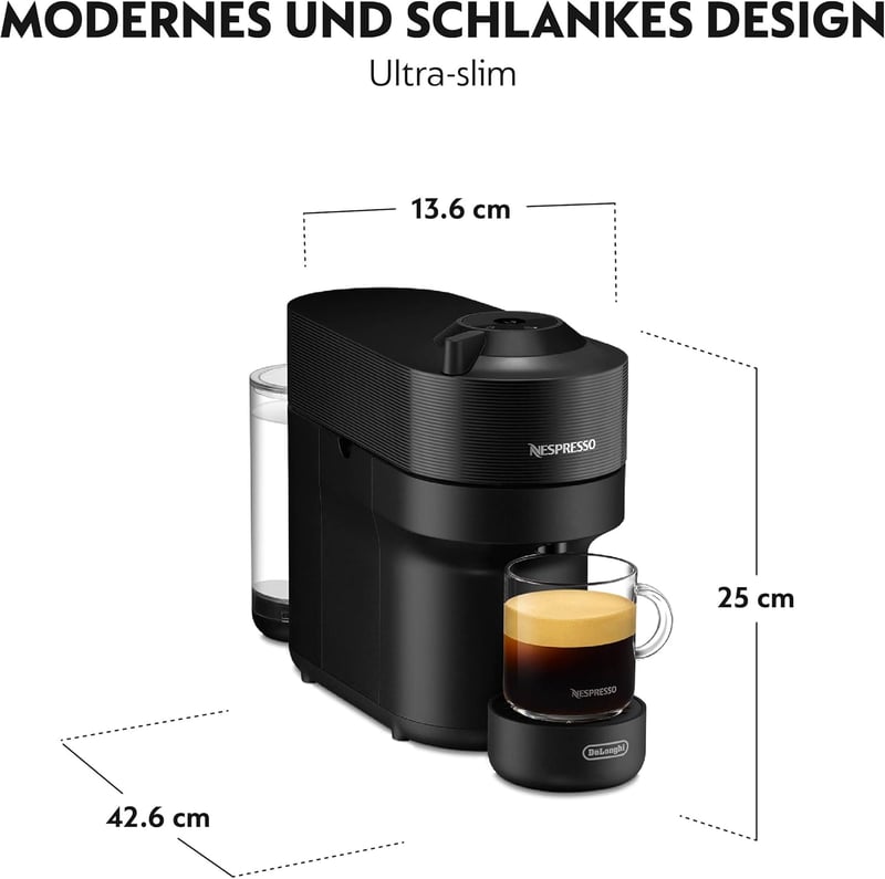 Nespresso De'Longhi Vertuo Pop ENV90.B kapszulás kávéfőző fekete