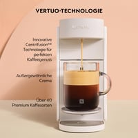 Kávovar na kapsule Nespresso DeLonghi Vertuo Up ENV200.W, 5 veľkostí šálok, 1,4 l nádržka na vodu, 3 s nahrievanie, biely 2
