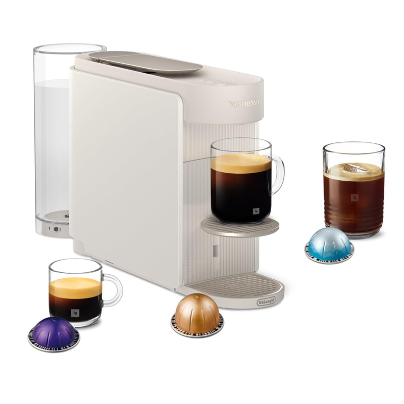 Kávovar na kapsule Nespresso DeLonghi Vertuo Up ENV200.W, 5 veľkostí šálok, 1,4 l nádržka na vodu, 3 s nahrievanie, biely