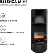 Nespresso Essenza Mini kapszulás kávéfőző, 1260W, fekete, 0.6L 2