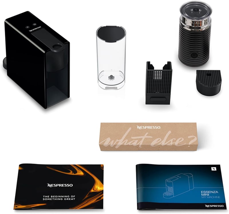 Nespresso Essenza Mini kapszulás kávéfőző, 1260W, fekete, 0.6L