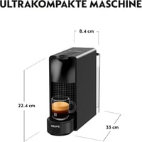Nespresso Essenza Mini kapszulás kávéfőző, 1260W, fekete, 0.6L 4