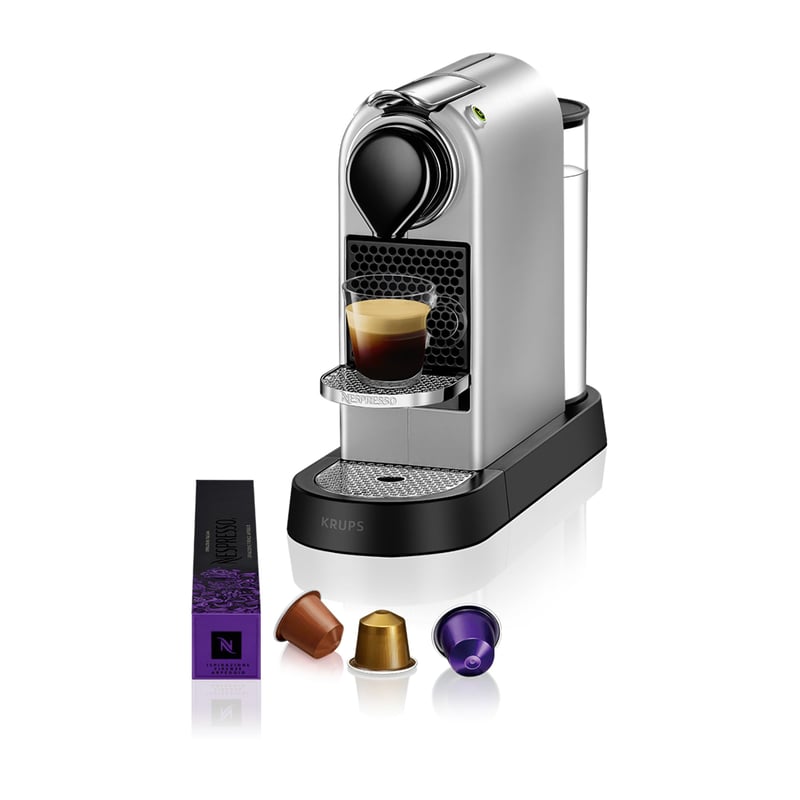Kávovar na kapsule Nespresso Krups CitiZ XN741B, strieborný